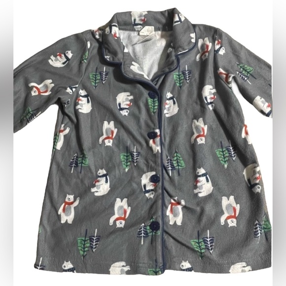 Toast and Jammies Pajama Set Sz S Polar Bears & Trees Christmas Edition - Picture 5 of 9